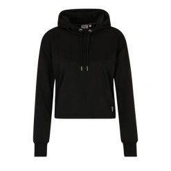 Bluza damska FILA Rheine Cropped Hoody. Czarne bluzy z kapturem Fila, l, bez wzorów, z materiału, z kapturem. Za 129.99 zł.