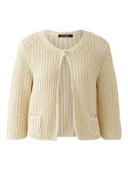 Miss Lagotte Kardigan w kolorze beżowym rozmiar: 40. Brązowe swetry Miss Lagotte, bez wzorów, ze splotem, bez ramiączek. Za 165.99 zł.