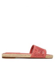 Tommy Hilfiger Klapki Knit Mesh Espadrille Flat Sandal FW0FW08744 Koralowy. Pomarańczowe klapki Tommy Hilfiger, bez wzorów, z materiału, bez obcasa, bez zapięcia. Za 194.99 zł.