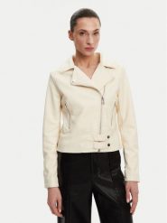 Rinascimento Kurtka z imitacji skóry CFC0119619003 Écru Regular Fit. Kurtki Rinascimento, l, bez wzorów, ze skóry, bez kaptura. Za 289.99 zł.