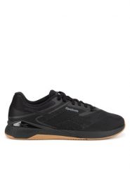 Reebok Buty na siłownię NANO X5 100209359 Czarny. Czarne buty treningowe Reebok, bez wzorów, z materiału, bez zapięcia, na fitness i siłownię. Za 446.99 zł.