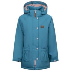 Trespass Roselettie - Damska kurtka przeciwdeszczowa w kolorze jasnoturkusowym. Zielone kurtki Trespass, na zimę, bez wzorów, z puchu, bez kaptura. Za 341.99 zł.
