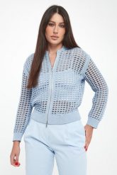 Kardigan damski ażurowy z cekinami PESERICO. Swetry Peserico, w ażurowe wzory, bez ramiączek. Za 3,659.00 zł.