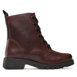 Botki Fly London. Fioletowe botki Fly London, bez wzorów, bez obcasa, na płaskiej podeszwie, bez zapięcia. Za 409.99 zł.