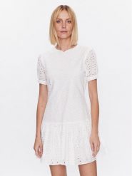 Silvian Heach Sukienka codzienna GPP23306VE Biały Regular Fit. Białe sukienki Silvian Heach, na co dzień, bez wzorów, z bawełny, bez kołnierzyka, bez ramiączek, proste. Za 1,199.00 zł.