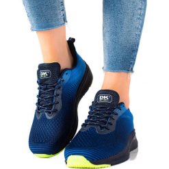 Klasyczne Buty Sportowe DK granatowe niebieskie. Niebieskie buty treningowe DK, bez wzorów, bez zapięcia. Za 189.92 zł.