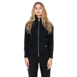 Bluza zimowa Leone 1947 Warm Touch Damen,Reißverschluss und Strickeinsätzen. Czarne bluzy LEONE 1947 APPAREL, na zimę, bez wzorów, z elastanu, sportowe, bez ramiączek, bez kaptura. W wyprzedaży za 206.29 zł.