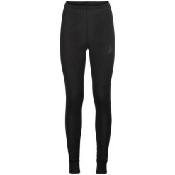 Legginsy termoaktywne damskie Odlo Active Warm Eco BL Bottom Long. Czarne legginsy ODLO, bez wzorów, sportowe. Za 193.99 zł.