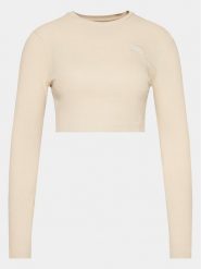 Alpha Industries Bluzka 136091 Beżowy Slim Fit. Brązowe bluzki Alpha Industries, l, bez wzorów, z bawełny, bez kołnierzyka, bez ramiączek. Za 109.99 zł.