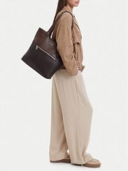 Lasocki Torebka CEO-LSK-L-004-10 Brązowy. Brązowe shopper bag Lasocki, bez wzorów, ze skóry, bez dodatków. Za 199.99 zł.