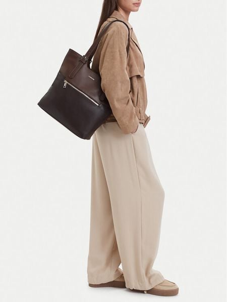 Lasocki Torebka CEO-LSK-L-004-10 Brązowy. Brązowe shopper bag Lasocki, bez wzorów, ze skóry, bez dodatków. Za 199.99 zł.