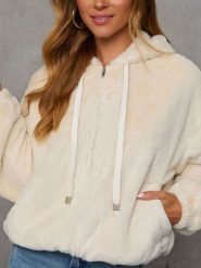 Milan Kiss Kurtka polarowa w kolorze kremowym rozmiar: L. Brązowe kurtki Milan Kiss, l, bez wzorów, z polaru, bez kaptura. Za 217.99 zł.