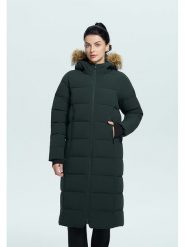 Icepeak Płaszcz pikowany "Brilon" w kolorze ciemnozielonym rozmiar: 44. Zielone płaszcze Icepeak, bez wzorów, bez kaptura. Za 547.77 zł.