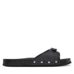 Klapki Scholl. Czarne klapki Scholl, bez wzorów, bez obcasa, bez zapięcia. Za 226.99 zł.
