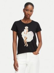 Guess T-Shirt W6YI66 K6715 Czarny Regular Fit. Czarne t-shirty Guess, m, z aplikacjami, z bawełny, bez kołnierzyka, bez ramiączek. Za 214.99 zł.