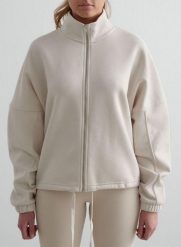 Damska bluza na zamek, stójka, mieszanka bawełny Campus Sweat gliniany. Brązowe bluzy AIM'N, l, bez wzorów, z bawełny, bez ramiączek, bez kaptura. Za 387.00 zł.