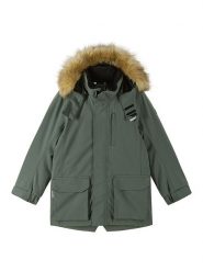 Reima Parka "Ajaton" w kolorze khaki rozmiar: 122. Brązowe płaszcze Reima, m, bez wzorów, bez kaptura. Za 483.17 zł.