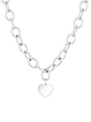 Liebeskind Naszyjnik z zawieszką - dł. 45 cm rozmiar: onesize. Szare naszyjniki Liebeskind, z materiału, ze stali. Za 162.87 zł.