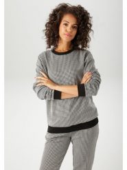 Aniston Bluza w kolorze czarno-białym rozmiar: 46. Białe bluzy Aniston, bez wzorów, bez ramiączek, bez kaptura. Za 69.91 zł.