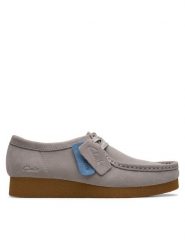 Clarks Półbuty WallabeeEVOSh 26181477 Szary. Szare półbuty wsuwane Clarks, bez wzorów, ze skóry, bez obcasa, na płaskiej podeszwie. Za 339.99 zł.