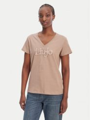 Liu Jo Sport T-Shirt TA6057 JS923 Beżowy Regular Fit. Brązowe t-shirty sportowe Liu Jo Sport, s, bez wzorów, z bawełny, bez ramiączek. Za 299.99 zł.