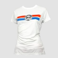 Koszulka Manga Corta Miler Mujer Iffley Road Tejido Dry Sublimación White. Białe t-shirty sportowe LIFE PRO NUTRITION, bez wzorów, z materiału, bez ramiączek. Za 176.99 zł.