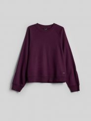 4F Bluza dresowa loose bez kaptura damska - fioletowa S. Fioletowe bluzy 4f, l, bez wzorów, z bawełny, bez ramiączek, bez kaptura. Za 129.99 zł.