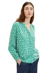 Tom Tailor Bluzka 1035244 Zielony. Zielone bluzki Tom Tailor, bez wzorów, z wiskozy, bez kołnierzyka, bez ramiączek. Za 179.99 zł.