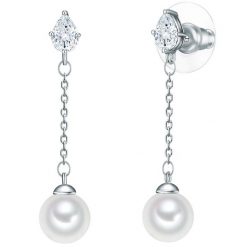 Lulu & Jane Mosiadz Cyrkonia Sztuczna perła Kolczyki 1 ct Damski. Białe kolczyki Lulu & Jane, z cyrkonią, srebrne. Za 359.99 zł.