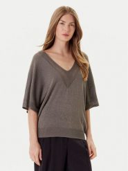 Morgan Bluzka 241-MCHRIS Khaki Relaxed Fit. Brązowe bluzki Morgan, m, bez wzorów, z wiskozy, bez kołnierzyka, bez ramiączek. Za 139.99 zł.