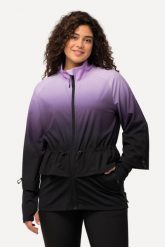 Damskie Kurtka funkcyjna HYPRAR hydrofobowa stójka. Czarne kurtki Ulla Popken, plus size, bez wzorów, z elastanu, bez kaptura. Za 479.99 zł.