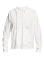 Bluza z kapturem ROXY DESTINATION SURF Biała Damska. Białe bluzy Roxy, l, bez wzorów, z bawełny, z kapturem. Za 269.75 zł.