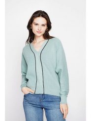 C& Jo Sweter w kolorze miętowym rozmiar: 42. Zielone swetry C& Jo, bez wzorów, ze splotem, klasyczne, bez ramiączek. Za 126.45 zł.