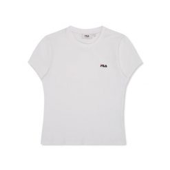 Koszulka damska Fila Trivero. Białe t-shirty sportowe Fila, bez wzorów, bez ramiączek. Za 221.74 zł.