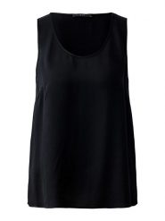 Oui Top w kolorze czarnym rozmiar: 34. Czarne topy Oui, bez wzorów, z wiskozy, bez kołnierzyka, bez ramiączek. Za 165.99 zł.