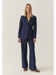 TATUUM Spodnie w kolorze granatowym rozmiar: 40. Niebieskie spodnie materiałowe Tatuum, bez wzorów, z materiału, z podwyższonym stanem. Za 215.21 zł.