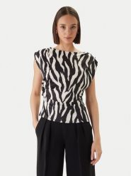 Morgan Bluzka 261-DCLAMY Czarny Regular Fit. Czarne bluzki Morgan, xl, bez wzorów, z syntetyku, bez kołnierzyka, bez ramiączek. Za 179.99 zł.