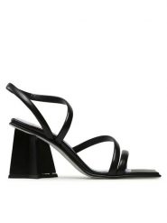Chiara Ferragni Sandały CF3130-001 Czarny. Czarne sandały Chiara Ferragni, bez wzorów, ze skóry, bez obcasa, na słupku, bez zapięcia. Za 1,279.00 zł.