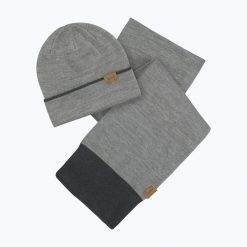 Zestaw czapka + szalik Musto Tipped Beanie & Scarf Gift Set. Szare szaliki i kominy Musto, bez wzorów, sportowe. Za 189.99 zł.