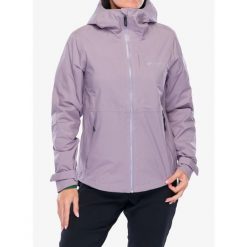 Kurtka przeciwdeszczowa damska Columbia OmniTech AmpliDry II Shell. Fioletowe kurtki przeciwdeszczowe Columbia, bez wzorów, bez kaptura, trekkingowe. Za 557.99 zł.