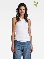 G-Star Top w kolorze białym rozmiar: XS. Białe topy G-Star, xs, bez wzorów, z bawełny, retro, bez kołnierzyka, bez ramiączek. Za 66.00 zł.
