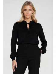 Nife Bluzka w kolorze czarnym rozmiar: 40. Czarne bluzki Nife, bez wzorów, bez kołnierzyka, bez ramiączek. Za 169.67 zł.