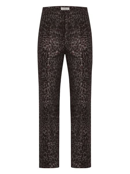 Just like you Spodnie w kolorze bordowo-czarnym rozmiar: 34. Czerwone spodnie materiałowe Just like you, bez wzorów, z materiału, z podwyższonym stanem. Za 127.05 zł.