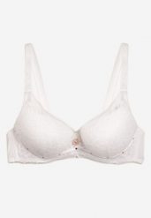 Jasnobeżowy Koronkowy Biustonosz Push Up Vectora. Brązowe biustonosze Born2be, bez wzorów, z koronki. W wyprzedaży za 33.99 zł.