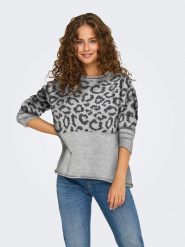 ONLY Sweter w kolorze szarym rozmiar: L. Szare swetry ONLY, l, bez wzorów, bez ramiączek. Za 119.95 zł.
