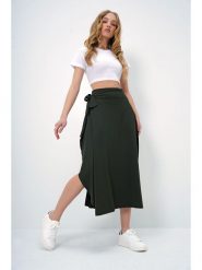 Trend Alacati Spódnica w kolorze khaki rozmiar: onesize. Brązowe spódnice Trend Alacati, bez wzorów, z wiskozy, maxi. Za 61.60 zł.