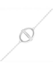 Eclat d'Argent Srebrna bransoletka z elementem ozdobnym rozmiar: onesize. Szare bransoletki Eclat d'Argent, z cyrkonią, srebrne. Za 82.99 zł.