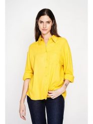 Le Jardin du Lin Lniana koszula w kolorze żółtym rozmiar: 36. Żółte koszule Le jardin du lin, bez wzorów, ze lnu, bez kołnierzyka, bez ramiączek. Za 108.99 zł.
