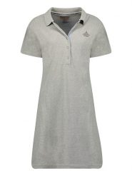 Geographical Norway Sukienka polo "Kandra" w kolorze szarym rozmiar: XXL. Szare sukienki Geographical Norway, na co dzień, xxl, bez wzorów, z bawełny, bez kołnierzyka, bez ramiączek, mini, proste. Za 77.73 zł.