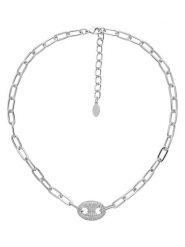 U.S. Polo Assn. Naszyjnik z elementem ozdobnym - dł. 40 cm rozmiar: onesize. Szare naszyjniki U.S. Polo Assn., z materiału, z kryształem, metalowe. Za 95.99 zł.